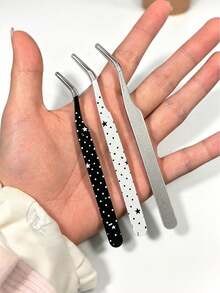 1pc Korean-Style Eyelash Tweezers - Cute Scenic Sticker Tool - Multicolor - View 6
