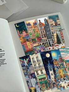 30pcs City Illustrations Bookmark Cartoon Reading Pages, Book Label Decorations, Creative Gifts For Students, DIY Page Label Bookmarks, Back To School Decor - City Illustrations Bookmark - View 3
