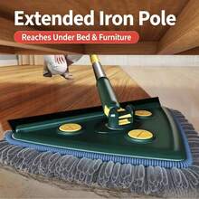 1pc Large Triangle Multi-Function Wall Cleaning Mop, Dust Mop, Telescopic Dust Mop, Back To School Essential, Floor Tile Glass Car Window Cleaning Mop, Telescopic Dry & Wet Dual-Use Ceiling Mop, High-Quality Dust Mop, Efficient Ceiling Dusting Brush - Cleaning Duster - View 5