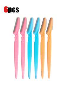 70pcs Facial Hair Removal Razor, Eyebrow Trimmer, Manual Shaver, Multi-Functional Eyebrow Scissors And Facial Razor, Suitable For Men And Women, Exfoliating Hair Removal Tool, Body Hair Trimmer And Facial & With Long Handle, Precision Protective Cover Eyebrow Trimming Tool, Suitable For Travel Shaver. 30/24/12/6/3/1pc - Multicolor - View 10