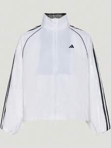 Adidas Women's DCE LACE JKT Woven Hoodless Jacket LE7041 - Black and White - View 1