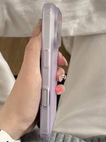 極簡霧面半透明手機殼，相容 iPhone 17 Pro Max 17 Pro 17 16 Pro Max 16 Pro 16 15 Pro Max 15 Pro 15 14 Pro Max 14 Pro 14，馬卡龍色霧面透明背蓋 - 淺紫色 - 查看 4
