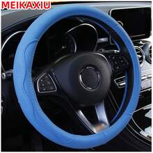 MEIKAXIU Sarung Setir Mobil Kulit PU dengan Garis Timbul, Nyaman untuk Pijat, dan Lingkaran Dalam, Cocok untuk Mobil Ukuran 14,5-15 Inci (37-38cm), Aksesori Dekorasi Mobil - Sarung setir kulit PU dengan cincin bagian dalam - View 10