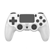 White P4/PC Wireless Controller, Multi-Touch Panel + Six-Axis Gyroscope, Turbo Burst Function, Four-Zone Vibration, 600mAh Battery, 2-Hour Charging For 7-9 Hours Of Play, 3.5mm Headphone Jack, ABS White, Great For Fighting Game Enthusiasts/PC Gamers - View 10