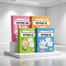 Addition And Subtraction Within 10 And 100, Number Line, Word Puzzles, Decomposition And Composition, Mental Math Cards, Vertical And Horizontal Layout, Daily Arithmetic Training, Students, School, Holiday Gifts, Learning Supplies - Multicolor - View 5