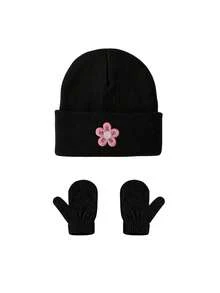 3pcs/Set Baby Knitted Hat And Gloves, Warm Autumn/Winter Newborn Hat, Suitable For Boys And Girls, Soft And Comfortable, Fit For Toddlers - Multicolor - View 5