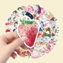 100 buah Stiker Motif Makhluk Laut & Buah untuk Dekorasi Laptop, Stiker Tempel Laptop, Stiker Casing Perangkat Elektronik, Stiker Grafiti Casing Ponsel, Cocok untuk Hadiah Pesta, Hadiah Liburan, Mudah Dibagikan dengan Teman - 100 buah - View 5