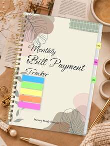 1pc Monthly Bill Payment Tracker Budget Planner Notebook, Undated Expense & Savings Ledger For Finance Management, Halloween Notebook, Office Decor And Accessories, Nurse Essentials, Bible Study Materials - Rectangle - View 9