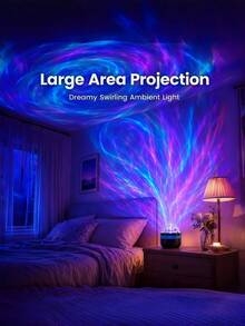 LED Projector Night Light With Aurora Borealis - USB Powered, ABS Plastic, Includes Remote Control, Suitable For Bedroom, Living Room, And Office Decoration, Perfect For Christmas, Birthday Parties, Creating Ambiance, And Bedroom Decor. - Multicolor - View 9