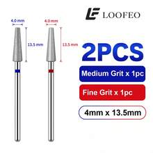 2Pcs Trapezoid Diamond Nail Drill Bits With F&M Grit For Gel Removal, Nail Prep And Shaping 3/32" Shank - Multicolor - View 7