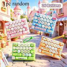 26-Key Stress Relief Keyboard Toy Keychain, Large Size Fingertip Press Creative Toy Keyboard Pendant - Suitable As Small Gifts For Holiday Parties, 26-Key Animal Diary Mini Keyboard Stress Relief Toy Keychain, Cute Cartoon Animal Clickable Sensory Stress Relief Toy, Portable Pressure Relief Button Toy Bag Pendant, Anxiety Relief Gift (Letter Pattern Randomly Matched/Color Difference Is Normal/Randomly Sent) - Multicolor - View 18