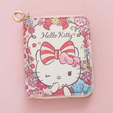 Mesuca Cute PU Leather Mini Zipper Wallet, Kawaii Cartoon Print, Pink Multi Rectangular Purse Coin Card Holder, Girls Birthday Gift For Daily Use - Multicolor - View 7