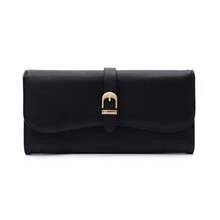 PRETTYZYS Long Wallet, Fashionable Premium Foldable Zipper Clasp Multi-Function ID Window Card Holder Phone Wallet, Large Capacity, Daily Business Travel, Christmas Valentine's Day Gift, Back To School, All Season - Black - View 9
