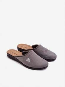 Women's Inblu Comfortable Light Soft Home Slippers With Heart And  For Relaxation Gray Red - Grey - View 7