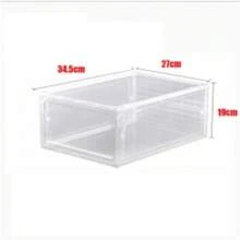 6 Pack Transparent Shoe Storage Boxes Hard Plastic Stackable Shoe Box Organiser - GB105 - View 4