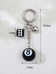 1pc Dice Pendant Keychain - Cute Bag Wallet Handbag Accessory - Y2K Aesthetic Key Chain Unisex Perfect Christmas Gift Choice - Multicolor - View 9