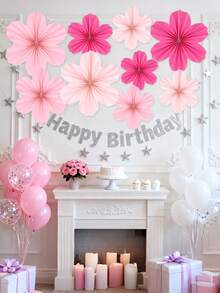 9/6/1件裝粉色玫瑰花紙扇吊飾 3D紙花吊飾 生日派對 婚禮新娘房天花板背景裝飾 紙扇吊飾 萬聖節裝飾 秋季裝飾 婚禮裝飾 聖誕居家裝飾 粉色聖誕裝飾 婚禮必需品 生日裝飾 粉色房間裝飾 - A - 查看 4