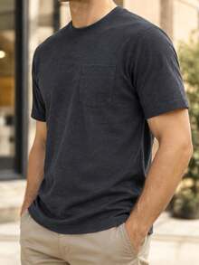 Under Armour Men's UA Meridian Pocket Tee Short Sleeve T-Shirt For Daily Workout And Outdoor Sports 1390244-016 - Medium Anthracite Gray - View 2