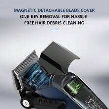 Kemei Professional Men's Electric Hair Clipper, USB Rechargeable With Charging Base, Long Battery Life Hair Trimmer, Powerful External Rotor Hair Clipper, Professional Hair Cutting Set, Suitable For Barbershop And Home Use, Men's Gift - View 6
