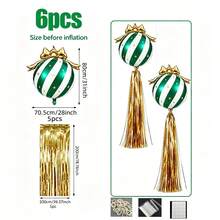 9pcs Christmas Hanging Decoration Balloon Set, Perfect For Christmas Parties, Porch Decorations, And Indoor Or Outdoor Decor - View 7
