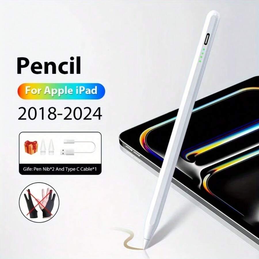 Palm Rejection Stylus Pen Compatible With IPad (2018-2024), Compatible With IPad Air 3/4/5, 6/7/8/9, Mini 5, Pro 11/12.9 Inch, For Writing And Drawing