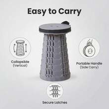 1pc Utdoor Collapsible Telescopic Stool | 45cm Max Height Portab - Multicolor - View 3