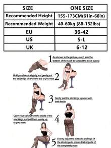 1/3/6pcs Women's Solid Black Leggings, Ultra-Thin Pantyhose High Waist Long Socks With Reinforced Toes - Recommended For 40-60kg Body Weight - Black - View 9