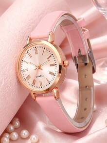 2pcs/Set Cute Girls Quartz Watch & Wallet Set, Birthday Gift, Daily Use, Pink Series Cartoon - Pink - View 7