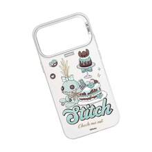 Disney-Branded Phone Case Featuring A "Lilo & Stitch" Angel Plush Doll And A Cute Cake/Dessert Design; A Shock-Resistant Protective Case Compatible With Iphone 17, 18 Pro, 18 Pro Max, 17 Air, 17 Pro Max, 16 Pro, 15 Pro Max, 15 Plus, 14 Pro Max, 14 Pro, 13, 13 Pro, 12, 11, XS Max, X, And XS. - White - View 3