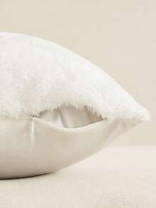 Homemorelove 2 buah Sarung Bantal Bordir Bulu Kelinci Natal 3D, Pola Bordir Pohon Natal Huruf, Kain Beludru 280GSM, Ukuran 18*18 Inci, 12*20 Inci, Cocok untuk Dekorasi Rumah Modern, Sofa, Kamar Tidur, Ruang Tamu, Dekorasi Suasana Natal, Isian Bantal Tidak Termasuk - Putih - View 3