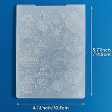 Christmas Embossing Plates, Snowflake, Christmas Tree, Decorative Ball, Thanksgiving Text, Floral Pattern Embossing Templates, For Greeting Card Making, Scrapbooking, DIY Paper Craft - Christmas-1 - View 24