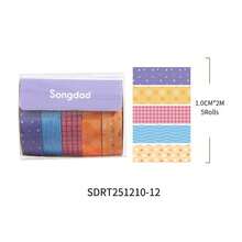 Chuchen Taoyao Series Dopamine Polka Dot Plaid Stripe Boxed Washi Tape DIY Planner Diary Sticker - A - View 6