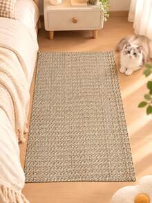 1 pieza Alfombra tejida marrón, Alfombra bohemia, Alfombra suave para dormitorio, comedor y sala de estar, Alfombra decorativa, Decoración de dormitorio, Alfombra pequeña, Alfombra, Decoración del hogar, Alfombra de sala de estar, Alfombra pequeña de sala de estar, Alfombra de dormitorio, Decoración del hogar de sala de estar, Alfombra de exterior, Alfombra lavable - Multicolor - Ver 6
