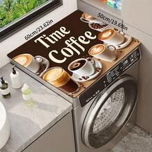1件咖啡主題餐墊，拿鐵咖啡杯與咖啡豆 Time Coffee 文字印花餐墊，咖啡桌墊，咖啡機檯面墊，咖啡吧桌面裝飾墊，廚房與用餐居家裝飾 - 彩色 - 查看 10