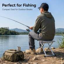 1PC Portable Folding Stool, Lightweight Compact Camping Fishi - Multicolor - View 6