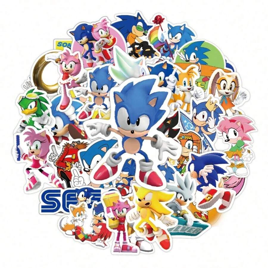 50pcs Cute Game Cartoon Stickers, Waterproof Stickers For Water Bottle/Laptop, Fan Gift Children's Reward Sealing Stickers, Hand Account Decoration - Multicolor - View 1