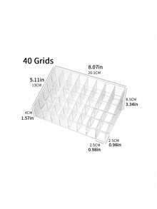 9/24/40 Slots Acrylic Lipstick Organizer Transparent Lipstick Storage Box Cosmetic Storage Box Bedroom Vanity Makeup Display Rack Christmas Home Decor Holiday Gift - B - View 14