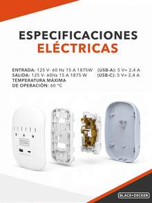 black & decker Adapters & Multi-Outlets - US A Type Plug(110-127V) - View 8