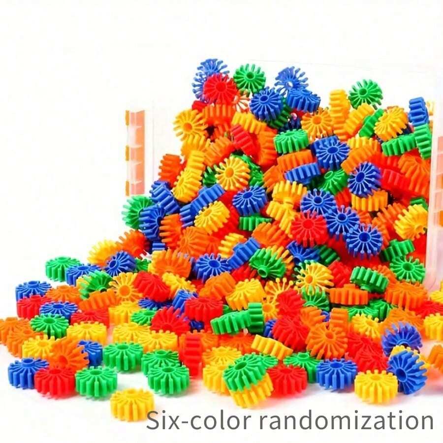 35/70/140/200PCS Of Gear Building Blocks, Colorful Miniature Interlocking Gears Assembled, Educational And Scientific Toy For Children, Enhances Concentration, Perfect Gift For Christmas Or Halloween, Random Color