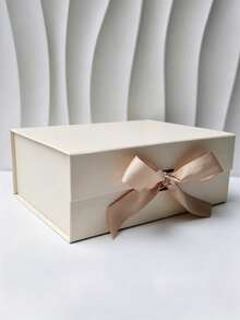 Foldable Thickened Cardboard Gift Box, Suitable For Gift Packaging, Rectangular, Magnetic Lid, With Ribbon, Can Be Used As A Best Man Proposal Box, Wedding, Christmas, Halloween, Birthday Gift Packaging, School Supplies, Back-To-School Supplies, Etc. - A - View 7