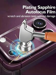 2Pcs Clear Transparent HD AR Anti-Reflection Anti-Scratch Drop-Proof Fingerprint-Resistant 9H Tempered Glass Separate Independent Lens Protective Film With Positioning Install Tool For IPhone18Promax 18Pro/17/16/15/14/13/12/11 Easy Install For Beginners No Case Interference No Impact On Photo Quality Must-Have Digital Accessories For New Phones - Clear - View 5