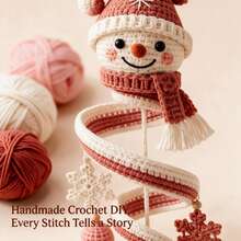 1 Set Spiral Snowman Crochet DIY Kit, Designed For Beginners, Easy To Start. Handmade Knitting, Full Of Fun. Includes Detailed English Instructions And Step-By-Step Video Tutorials, One Step At A Time, Even Beginners Can Complete. Suitable For Birthday, Valentine's Day, Mother's Day, Christmas, Halloween, Back To School, Ramadan And Other Holidays, An Ideal Gift Choice Filled With Heart. - C-Multicolor Set - View 4