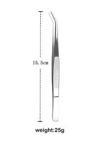 1/3Pcs Stainless Steel Plating Tweezers Set, 6.3-Inch Kitchen Chef Tweezers With Straight And Curved Tips, Food Presentation Tongs For Cooking, Baking, Cake Decorating And Dessert Plating - Multicolor - View 9