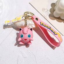 Hasbro Pokémon Cartoon Creative Silicone Keychain Pendant Decoration Ornament Small Figurine Doll Cute Claw Machine, Creative Halloween, Christmas Fun Gift - A - View 5