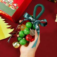 Christmas Grape-Shaped Handmade Soap Mold Set And Consumables Refill Pack, Includes Plastic Round Ball Mold, Gold Bells And Green Rope, Soap Making Tool Kit, Reusable Soap Mold, Soap Making Materials, Soap Mold, Soap Making Accessories, Small Soap Mold, Suitable For Making Soap, Candles And Resin Crafts - Mold + Rope + Bell - View 1