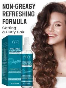 ECO FINEST Frizz Shield Anti-Frizz Styling Spray, Penata & Pelindung Rambut, Ringan & Alami, Menutrisi & Berkilau, Cocok Untuk Semua Jenis Rambut, Terutama Rambut Kering, Keriting, yang Diwarnai dan Rambut Kusut, 100ml - Semprotan Penata Rambut - View 1