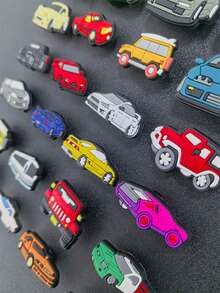 24Pcs Car Shoe Charm Set, Assorted Simulated Car Figures, Removable Charms, Cute Decor Accessories For Shoes - Multicolor - View 4