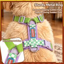 1 PC Y-Shape Dog Harness, Soft Padded No Pull Puppy Harness With Adjustable Quick Release Buckle, Breathable Lightweight Pet Vest Harness, Cute Plaid Escape-Proof Metal D Ring For Small Medium Dogs, Outdoor Walking Daily Use, Multiple Color Options - Multicolor - View 4