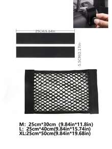 Elastic Mesh Storage Bag With Adhesive Wall Mount - Sticky Organizer Bag For Mail, Letters, Documents, Perfect For Cabinet Doors, Car Trunk, Under Sink, Sofa Side And RV - Home, Kitchen And Travel Storage - Multicolor - View 12