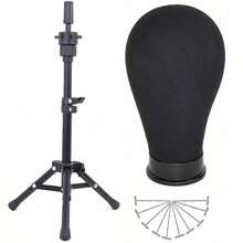 1pc Mannequin Head Wig Stand, Suitable For Wig Making And Display, Training Head Stand, Wig Model Head Holder - View 3